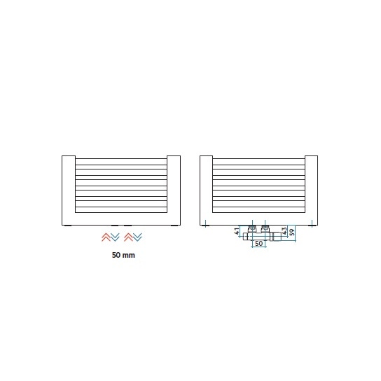 Immagine di Irsap NOVO CULT scaldasalviette, 36 tubi, 3 intervalli, H.180,7 L.60 P.4,9 cm, allacciamento centrale 50mm, colore sunstone finitura ruvido Cod.2D NSE060B2DIR05NNN01