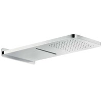 Immagine di Nobili SHOWER soffione doccia rettangolare a parete, 59.3 x 27 cm. in acciaio inox, 2 vie, finitura cromo AD139/130CR