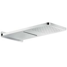 Immagine di Nobili SHOWER soffione doccia rettangolare a parete, 2 vie, finitura cromo AD139/130CR