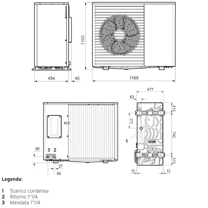 Immagine di Vaillant Kit aroTHERM PRO Pompa di calore aria/acqua monoblocco monofase, 15 kW, 230V + Interfaccia 8000050963