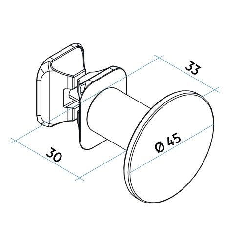 Immagine di Irsap TAG appendino con aggancio universale ONE FIX, colore bianco standard finitura lucido Cod.01 AUPRO45IRE01