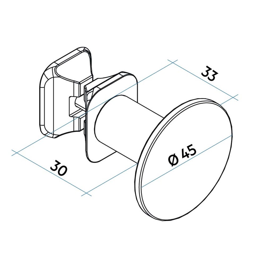 Immagine di Irsap TAG appendino con aggancio universale ONE FIX, colore bianco standard finitura lucido Cod.01 AUPRO45IRE01