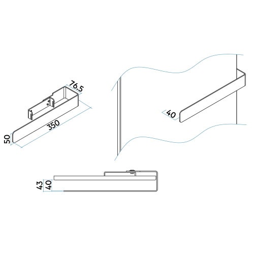 Immagine di Irsap HUG portasalviette L.35 cm per relax power elettrico, colore bianco standard finitura lucido Cod.01 HTB3507IRB01