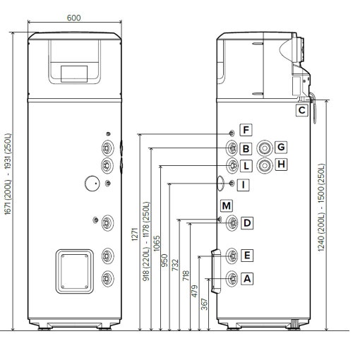 Immagine di Ariston NUOS PLUS S2 WI-FI 250 SYS FS R290 Scaldacqua a pompa di calore monoblocco a pavimento con serpentino per integrazione 3069792