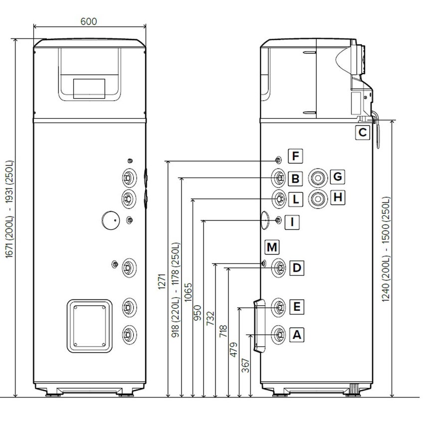 Immagine di Ariston NUOS PLUS S2 WI-FI 250 SYS FS R290 Scaldacqua a pompa di calore monoblocco a pavimento con serpentino per integrazione 3069792