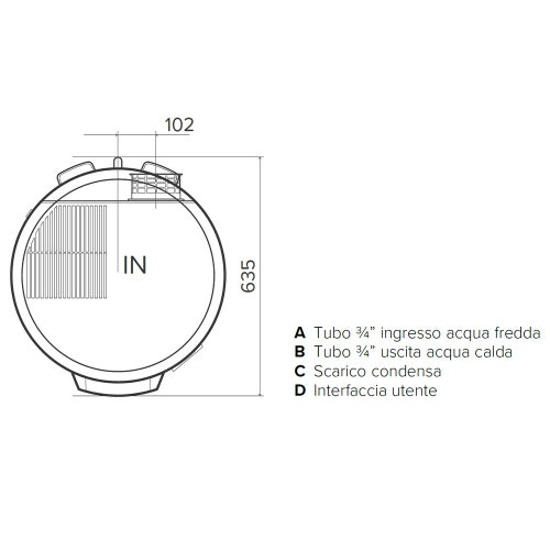 Immagine di Ariston NUOS FIT S2 WI-FI 200 FS R290 Scaldacqua a pompa di calore monoblocco a basamento 4057014