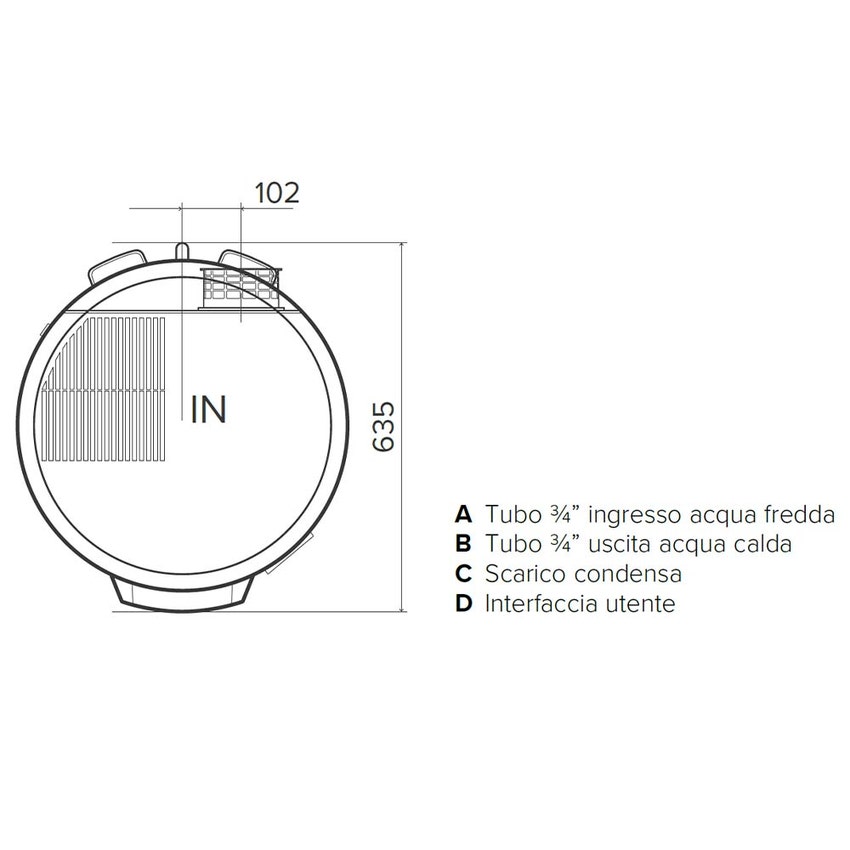 Immagine di Ariston NUOS FIT S2 WI-FI 200 FS R290 Scaldacqua a pompa di calore monoblocco a basamento 4057014
