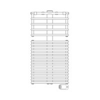 Immagine di Irsap GET UP ELETTRICO scaldasalviette 20 tubi, 1 intervallo, H.107,6 L.55 P.7,7 cm, con controllo elettronico, colore bianco standard finitura lucido Cod.01 GUM055H01IR01NNN01