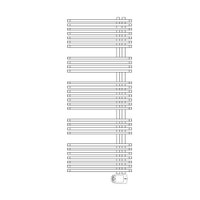 Immagine di Irsap JAZZ_S ELETTRICO radiatore 29 tubi H.146 L.60 P.5,5 cm, 4 intervalli, con controllo elettronico, colore bianco standard finitura lucido Cod.01 ZRL060H01IR01NNN01