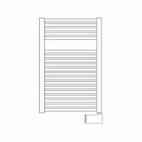 Immagine di Irsap NOVO CROMATO ELETTRICO scaldasalviette 19 tubi H.76,4 L.50 P.3 cm con controllo elettronico wifi, finitura cromo Cod.50 NLP050E50IR01NNN01