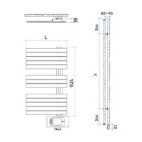 Immagine di Irsap SOUL_S ELETTRICO radiatore 13 tubi H.92,4 L.55 P.3,8 cm, 2 intervalli, con controllo elettronico, colore bianco standard finitura lucido Cod.01 URP055H01IR01NNN01