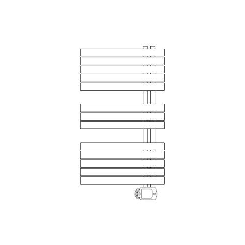 Immagine di Irsap SOUL_S ELETTRICO radiatore 13 tubi H.92,4 L.55 P.3,8 cm, 2 intervalli, con controllo elettronico, colore bianco standard finitura lucido Cod.01 URP055H01IR01NNN01