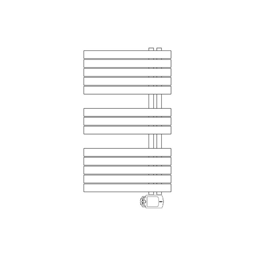 Immagine di Irsap SOUL_S ELETTRICO radiatore 13 tubi H.92,4 L.55 P.3,8 cm, 2 intervalli, con controllo elettronico, colore bianco standard finitura lucido Cod.01 URP055H01IR01NNN01