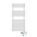 Immagine di Irsap ELLIPSIS_30 B ELETTRICO scaldasalviette 22 tubi, 3 intervallo, H.112 L.51 P.4,4 cm, con modulo bluetooth integrato, colore bianco standard finitura lucido Cod.01 HTM051Y01IR01NNN01