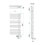 Immagine di Irsap FUNKY_S ELETTRICO scaldasalviette con collettore lato destro, 22 tubi, 3 intervalli, H.117 L.50 P.5 cm, con modulo bluetooth integrato, colore bianco standard finitura lucido Cod.01 YRM050Y01IR01NNN01