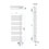 Immagine di Irsap FUNKY_S ELETTRICO scaldasalviette con collettore lato destro, 27 tubi, 4 intervalli, H.145,5 L.60 P.5 cm, con modulo bluetooth integrato, colore bianco standard finitura lucido Cod.01 YRL060Y01IR01NNN01