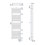 Immagine di Irsap QUADRE' ELETTRICO scaldasalviette 36 tubi, 3 intervallo, H.181,8 L.53 P.3 cm, con modulo bluetooth integrato, colore bianco standard finitura lucido Cod.01 QSE053Y01IR01NNN01