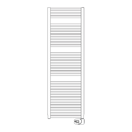 Immagine di Irsap NOVO ELETTRICO scaldasalviette, 36 tubi, 3 intervalli, H.152 L.50 P.3 cm, con modulo bluetooth integrato, colore bianco standard finitura lucido Cod.01 NOL050Y01IR01NNN02