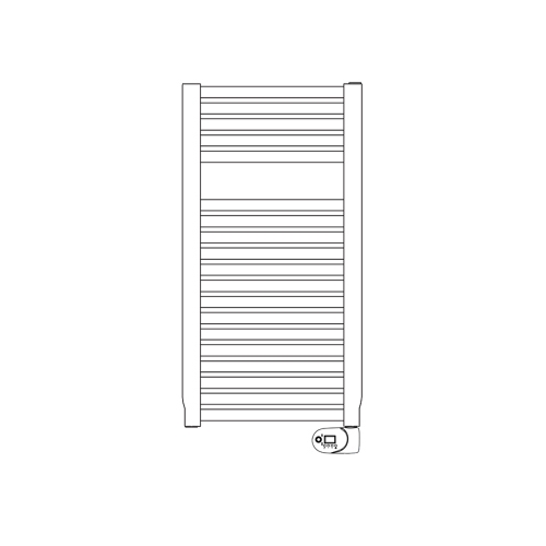 Immagine di Irsap NOVO ELETTRICO scaldasalviette, 19 tubi, 1 intervallo, H.76,4 L.50 P.3 cm, con modulo bluetooth integrato, colore quartz 1 finitura ruvido Cod.1C NOP050Y1CIR01NNN01