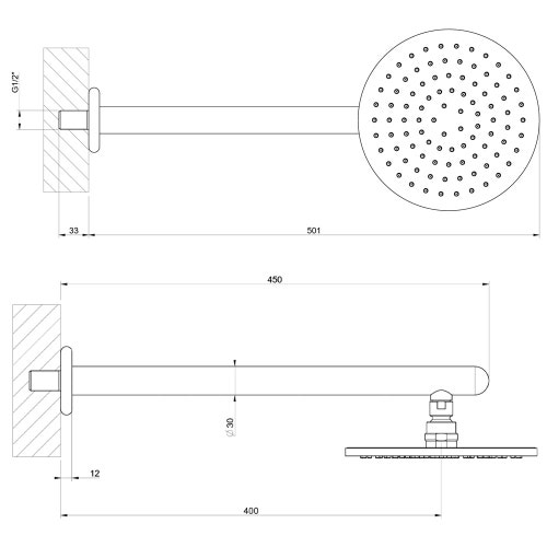 Immagine di Gessi GOCCIA soffione anticalcare per doccia, a parete, orientabile, Ø 20.2 cm, finitura cromo 33655#031