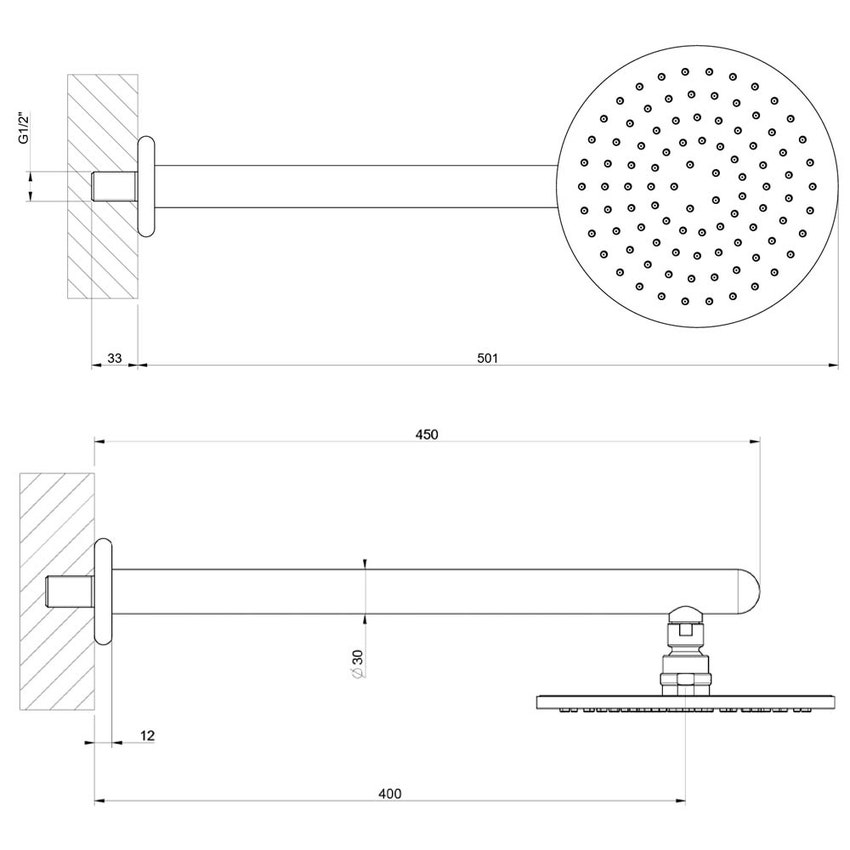 Immagine di Gessi GOCCIA soffione anticalcare per doccia, a parete, orientabile, Ø 20.2 cm, finitura cromo 33655#031