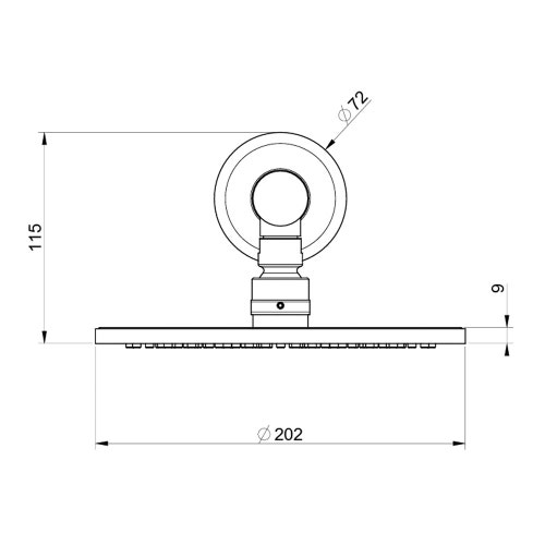 Immagine di Gessi GOCCIA soffione anticalcare per doccia, a parete, orientabile, Ø 20.2 cm, finitura cromo 33655#031