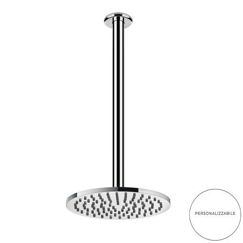 Immagine di Gessi GOCCIA soffione anticalcare per doccia, a soffitto, orientabile e personalizzabile, Ø 20.2 cm, finitura cromo 33664#031