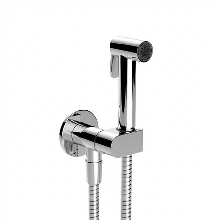 Immagine di Gessi SHOWER doccetta Igienica a pulsante Shut-Off a parete con attacco da 1/2", finitura cromo 14431#031