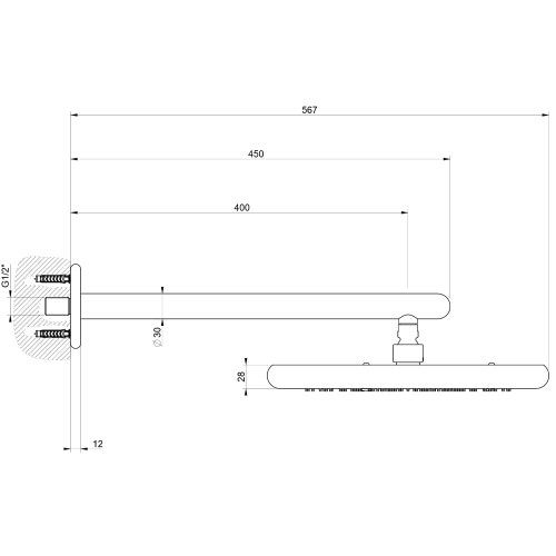 Immagine di Gessi GOCCIA soffione anticalcare per doccia, a parete, orientabile, Ø 33.4 cm, finitura cromo 33756#031