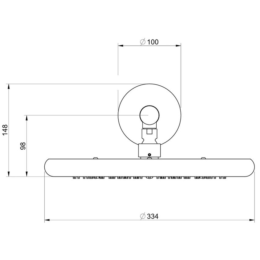 Immagine di Gessi GOCCIA soffione anticalcare per doccia, a parete, orientabile, Ø 33.4 cm, finitura cromo 33756#031