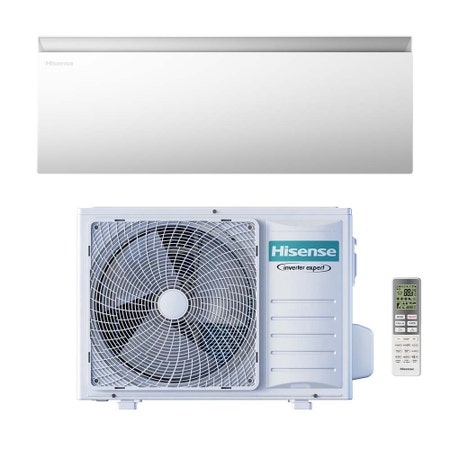 Immagine di Hisense AIR MASTER Climatizzatore a parete monosplit Wi-Fi | unità esterna 2.5 kW unità interna 9000 BTU QK25WM0AG+AS25WM00W