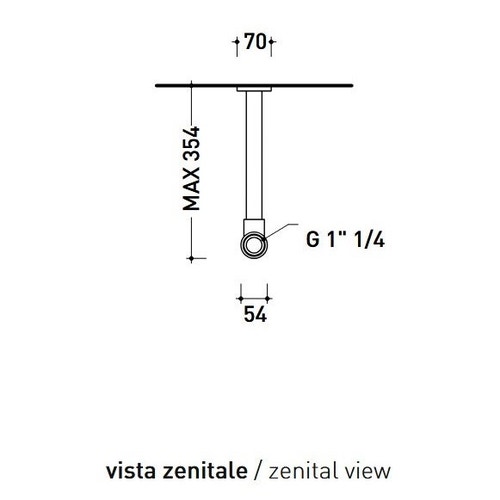 Immagine di Flaminia STIL sifone per bidet 1 1/4", finitura acciaio spazzolato STSIFBACC