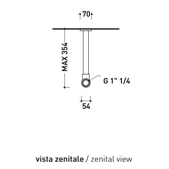 Immagine di Flaminia STIL sifone per bidet 1 1/4", finitura acciaio spazzolato STSIFBACC