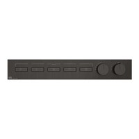 Immagine di Gessi HI-FI LINEAR miscelatore termostatico a cinque funzioni indipendenti, con pulsanti on-off, senza corpo incasso, finitura black metal brushed PVD 63018#707
