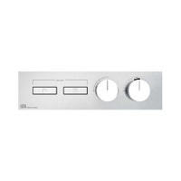 Immagine di Gessi HI-FI LINEAR miscelatore termostatico a due funzioni indipendenti, con pulsanti on-off, senza corpo incasso, finitura cromo 63012#031