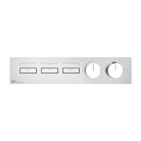 Immagine di Gessi HI-FI LINEAR miscelatore termostatico a tre funzioni indipendenti, con pulsanti on-off, senza corpo incasso, finitura cromo 63014#031