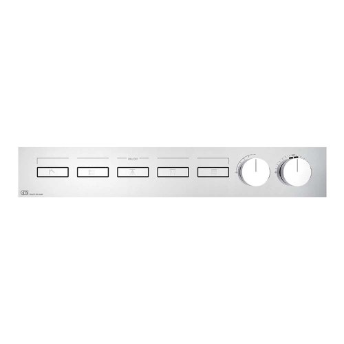 Immagine di Gessi HI-FI LINEAR miscelatore termostatico a cinque funzioni indipendenti, con pulsanti on-off, senza corpo incasso, finitura cromo 63018#031