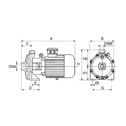 Immagine di Dab Pumps K 70/300 T pompa centrifuga bigirante, 3x400v 50hz, portata max 24 m³/h - prevalenza max 76 m 60179381