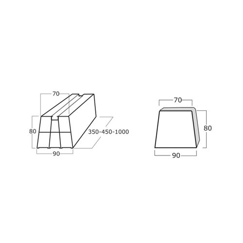 Immagine di Tecnogas due supporti a pavimento per motocondensanti, 45x10x8cm completi di tappi, bianco 2X-11217+11219