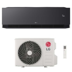 Immagine di LG ARTCOOL Black AI Air Climatizzatore a parete monosplit inverter Wi-Fi | unità esterna 2.5 kW unità interna 9000 BTU AA09SB.NS1+AA09SP.U18