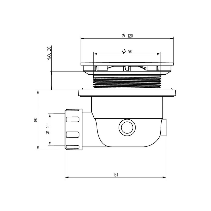 Immagine di Bellosta Piletta piatto doccia tonda e parte incasso, finitura cromo 01-8816/E
