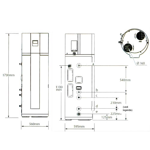 Immagine di Immergas RAPAX 200 V4 Scaldacqua a pompa di calore 185 litri, gas R290 3.036852