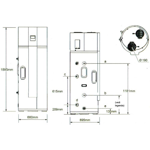 Immagine di Immergas RAPAX 300 SOL V4 Scaldacqua a pompa di calore 185 litri, gas R290, integrabile ad impianto solare termico 3.036855