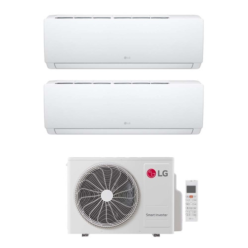 Immagine di LG DUALCOOL Libero Smart Climatizzatore a parete dual split inverter Wi-Fi bianco | unità esterna R32 4.1 kW unità interne 9000+9000 BTU MU2R15.018A0+EZ[09|09]CSN.CSJ1