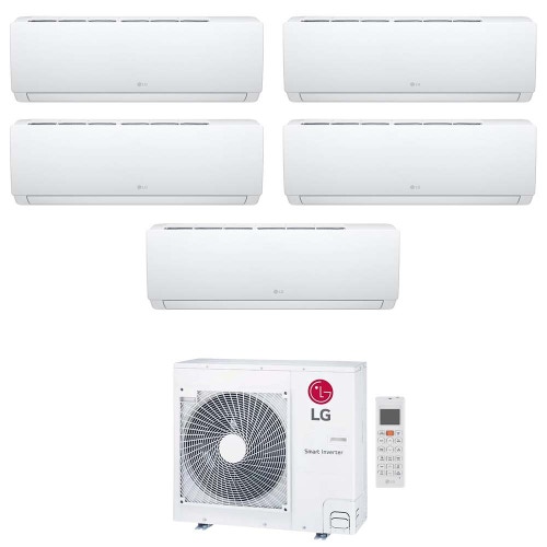 Immagine di LG DUALCOOL Libero Smart Climatizzatore a parete penta split inverter Wi-Fi bianco | unità esterna R32 8.8 kW unità interne 9000+9000+9000+9000+9000 BTU MU5R30.U36A0+EZ[09|09|09|09|09]CSN.CSJ1