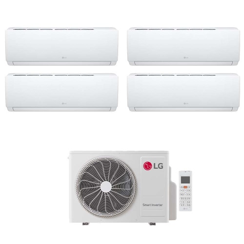Immagine di LG DUALCOOL Libero Smart Climatizzatore a parete quadri split inverter Wi-Fi bianco | unità esterna R32 7.9 kW unità interne 9000+9000+9000+9000 BTU MU4R27.U24A0+EZ[09|09|09|09]CSN.CSJ1