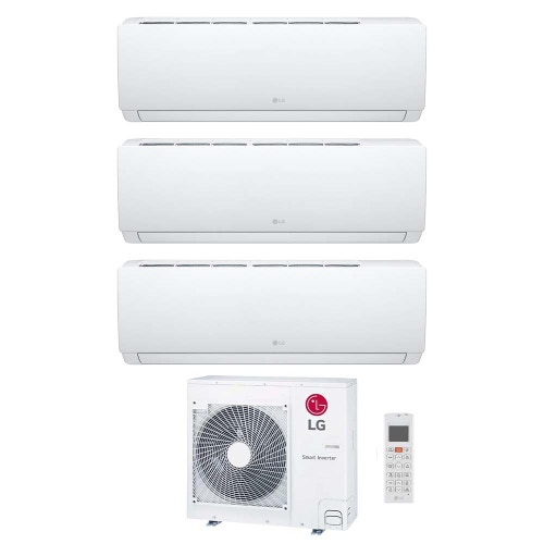Immagine di LG DUALCOOL Libero Smart Climatizzatore a parete trial split inverter Wi-Fi bianco | unità esterna R32 8.8 kW unità interne 9000+9000+9000 BTU MU5R30.U36A0+EZ[09|09|09]CSN.CSJ1