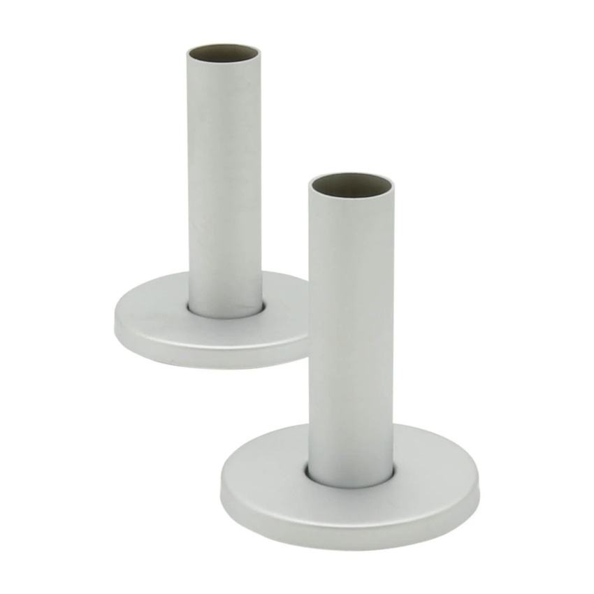 Immagine di Irsap kit da 2 copritubo L.7 cm, per installazione radiatori, finitura cromo satinato Cod.55 VALKITCOPTU7055