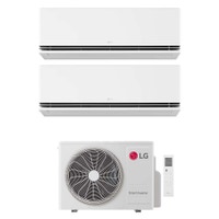 Immagine di LG DUALCOOL Deluxe Climatizzatore a parete dual split inverter Wi-Fi bianco | unità esterna R32 4.1 kW unità interne 9000+12000 BTU MU2R15.018A0+H[09|12]S1DA.NS1