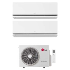 Immagine di LG DUALCOOL Deluxe Climatizzatore a parete dual split inverter Wi-Fi bianco | unità esterna R32 4.1 kW unità interne 9000+9000 BTU MU2R15.018A0+H[09|09]S1DA.NS1
